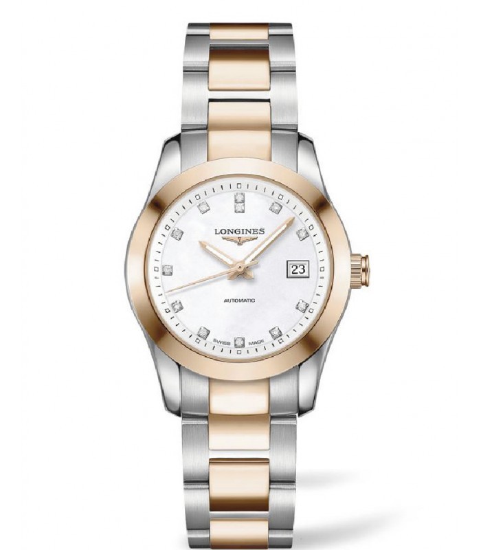 Reloj para mujer Longines Conquest Classic Acero/ Oro y Diamantes.